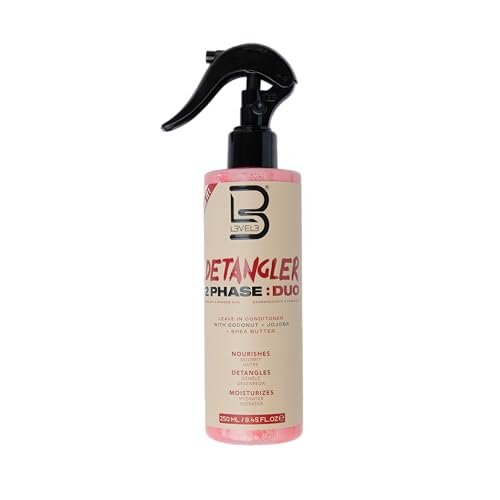 L3 Level 3 2 Phase Detangler Spray for Smooth Hair - Hydrates Dry and Damaged Hair - Lightweight Leave-In Conditioner for Shine and Slip - görsel 2
