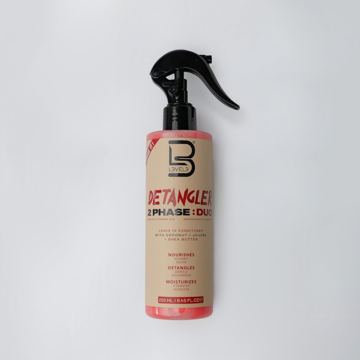 L3 Level 3 2 Phase Detangler Spray for Smooth Hair - Hydrates Dry and Damaged Hair - Lightweight Leave-In Conditioner for Shine and Slip - görsel 10