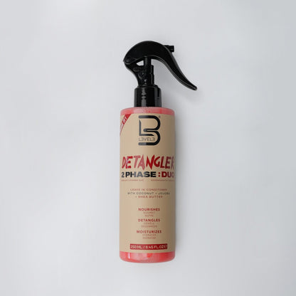 L3 Level 3 2 Phase Detangler Spray for Smooth Hair - Hydrates Dry and Damaged Hair - Lightweight Leave-In Conditioner for Shine and Slip