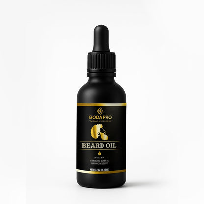 GODA PRO Premium Beard Oil with Vitamins and Batana Oil, 2 oz - Natural Organic Beard Moisturizer & Conditioner