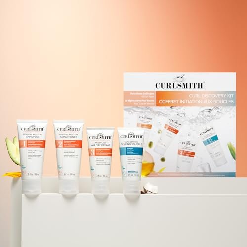 Curlsmith Curl Discovery Kit - Hydrate & Define Curls with Moisturizing Shampoo, Conditioner, Leave-In & Styler - Mini Travel Size for All Curl Types - Vegan & Cruelty Free Avelisse