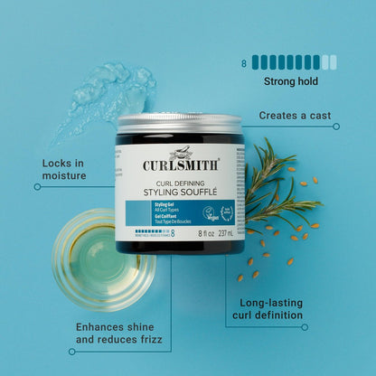 Curlsmith Curl Discovery Kit - Hydrate & Define Curls with Moisturizing Shampoo, Conditioner, Leave-In & Styler - Mini Travel Size for All Curl Types - Vegan & Cruelty Free Avelisse