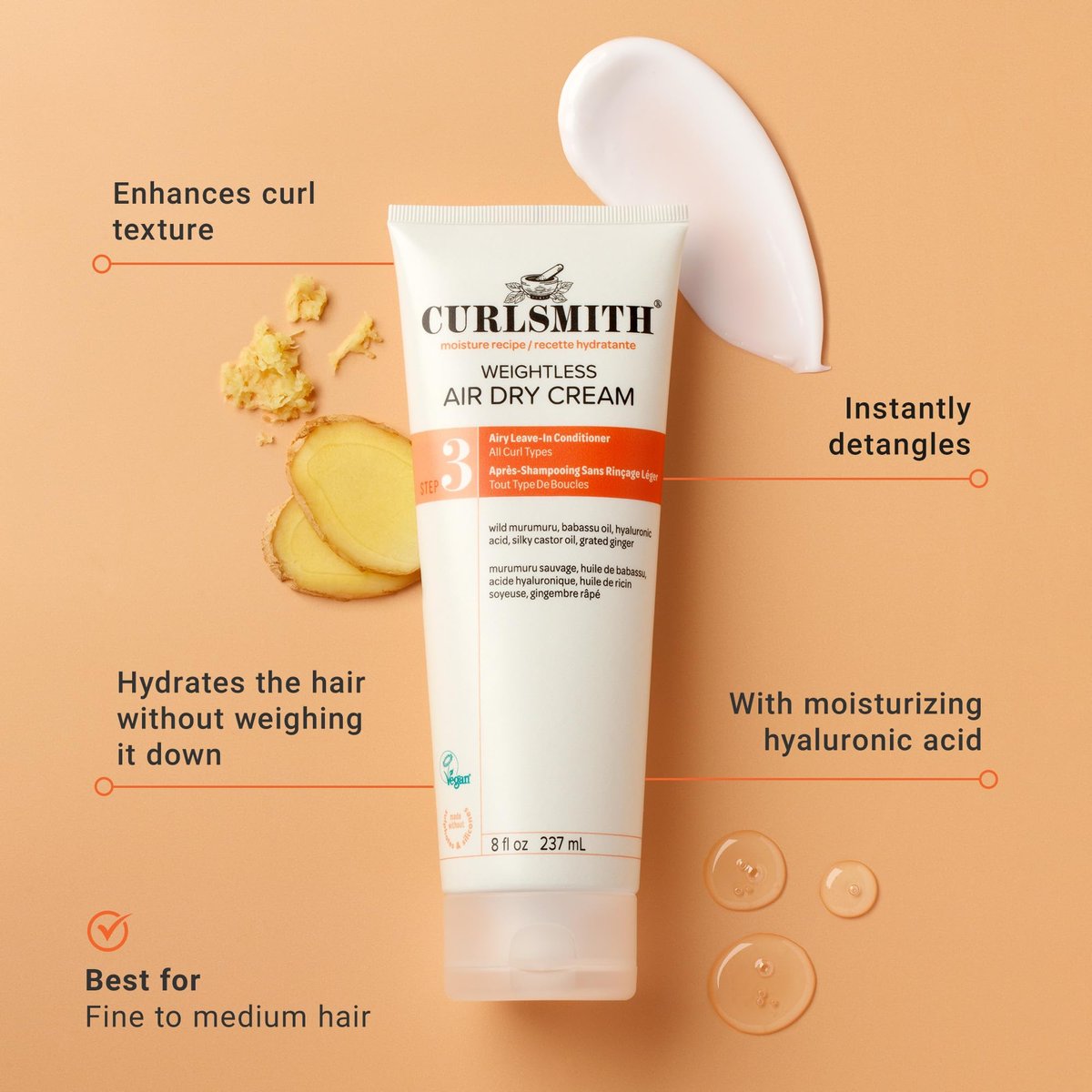 Curlsmith Curl Discovery Kit - Hydrate & Define Curls with Moisturizing Shampoo, Conditioner, Leave-In & Styler - Mini Travel Size for All Curl Types - Vegan & Cruelty Free Avelisse