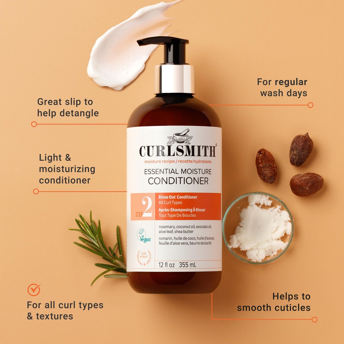 Curlsmith Curl Discovery Kit - Hydrate & Define Curls with Moisturizing Shampoo, Conditioner, Leave-In & Styler - Mini Travel Size for All Curl Types - Vegan & Cruelty Free Avelisse