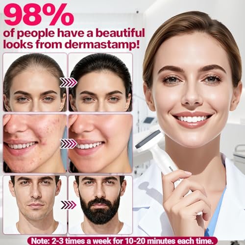 MONESAO Derma Stamp Microneedling Tool for Face, Scalp & Beard – 2 Replacement Heads, White Avelisse