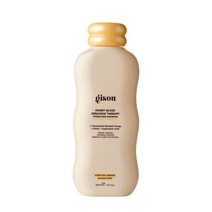 Gisou Honey Gloss Ceramide Therapy Hydrating Shampoo – Deeply Cleanses & Restores Moisture with Ceramides & AHAs, Wildflower Honey Scent, 8.5 fl oz Avelisse
