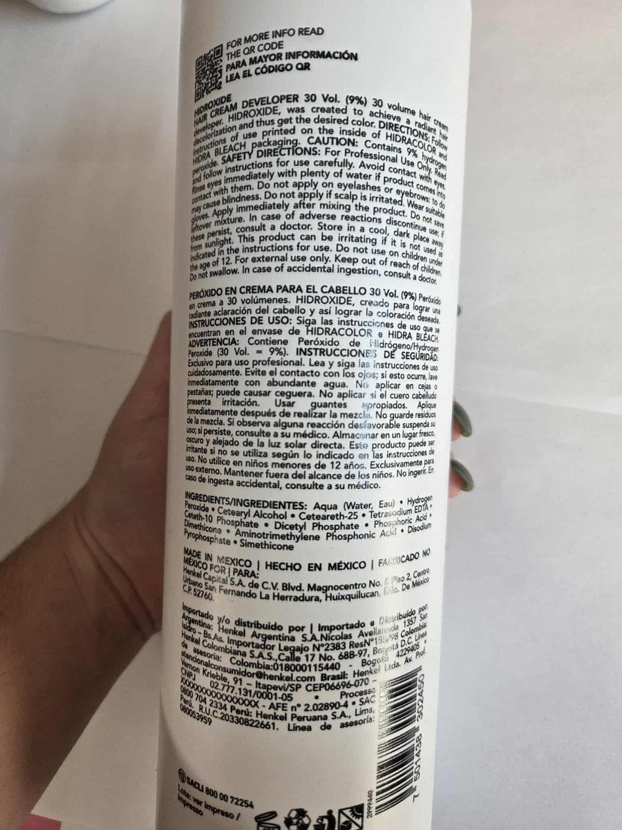 Hidracolor Peroxide Cream Developer 30 Vol. (9%) 29 oz - görsel 7