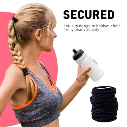 120PCS Thick Hair Elastics for Women Girls – No Damage Seamless Hair Ties, High Elastic Ponytail Holders for Thick, Curly, Long Hair – Neutral Colors (4mm) Avelisse