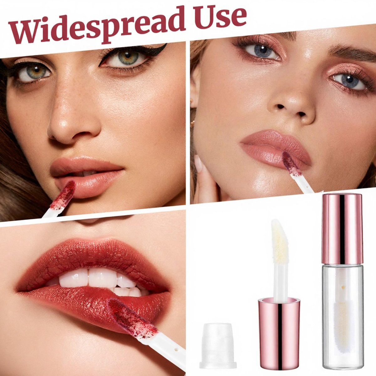 IANFAN 10-Pack Empty Lip Gloss Tubes - 1.2ml Mini Refillable Lip Balm Bottles with Brush & Rubber Insert - Clear Plastic for DIY Makeup, Travel, Samples - görsel 11