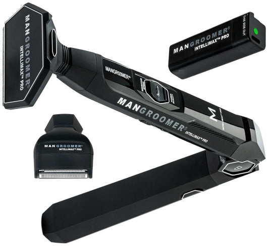 MANGROOMER INTELLIMAX PRO Back Shaver Version 3.0 - Extra-Wide Blade with Shock Absorber Flex Heads Avelisse