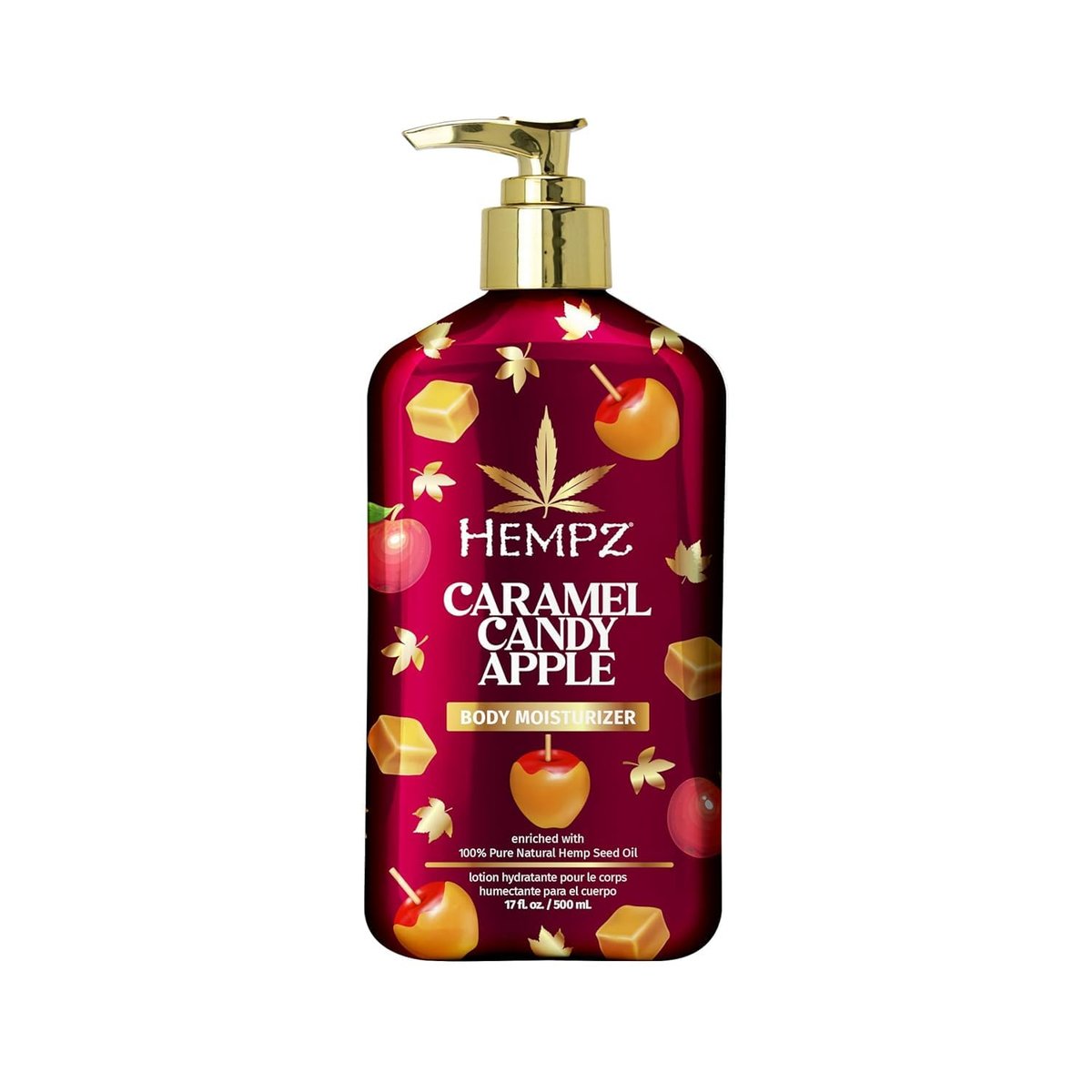 Hempz Caramel Candy Apple Body Moisturizer - Limited Edition Fall & Winter Lotion for Men & Women, 17 fl oz Avelisse