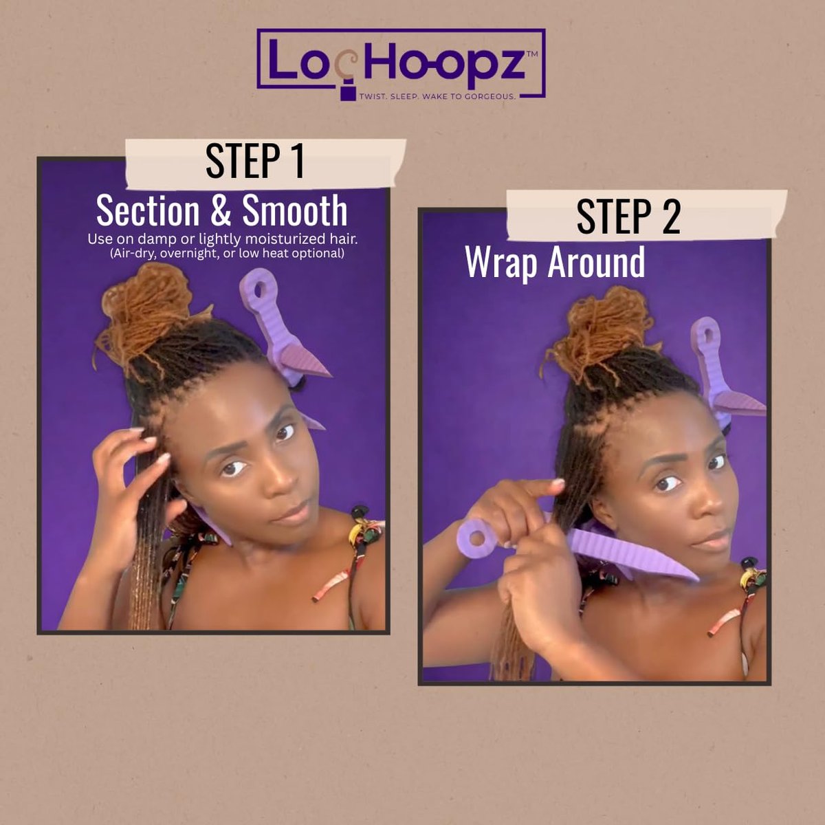 Loc Hoopz – 10 Long Hair Foam Curling Loops for Microlocs & Sisterlocks, No Heat Hair Curlers for Natural Curls, Soft Sleep-Friendly Rollers for Textured Hair Avelisse