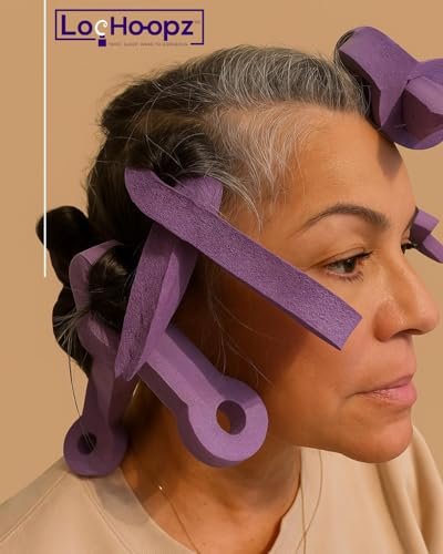 Loc Hoopz – 10 Long Hair Foam Curling Loops for Microlocs & Sisterlocks, No Heat Hair Curlers for Natural Curls, Soft Sleep-Friendly Rollers for Textured Hair Avelisse
