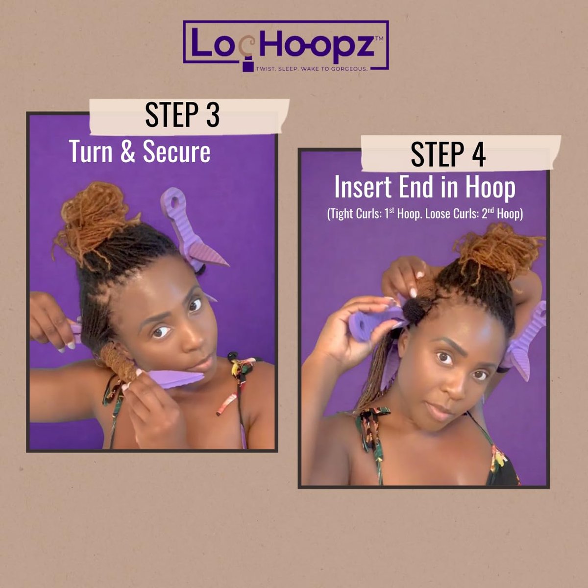 Loc Hoopz – 10 Long Hair Foam Curling Loops for Microlocs & Sisterlocks, No Heat Hair Curlers for Natural Curls, Soft Sleep-Friendly Rollers for Textured Hair Avelisse