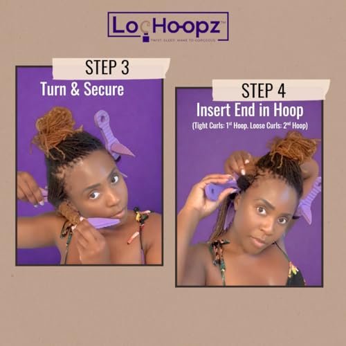Loc Hoopz – 10 Long Hair Foam Curling Loops for Microlocs & Sisterlocks, No Heat Hair Curlers for Natural Curls, Soft Sleep-Friendly Rollers for Textured Hair Avelisse