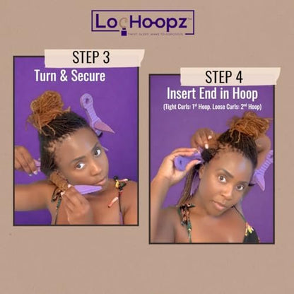 Loc Hoopz – 10 Long Hair Foam Curling Loops for Microlocs & Sisterlocks, No Heat Hair Curlers for Natural Curls, Soft Sleep-Friendly Rollers for Textured Hair Avelisse