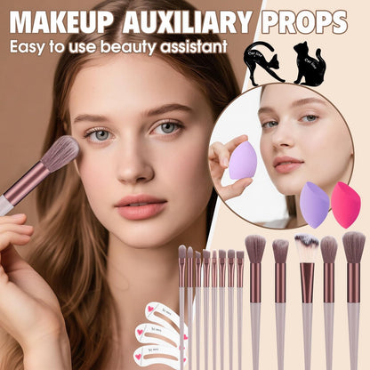 All-in-One Makeup Kit for Women & Teens: Foundation, Eyeshadow Palette, Brushes & More - Complete Makeup Set for Beginners, Gift for Mother's Day, Graduation Avelisse