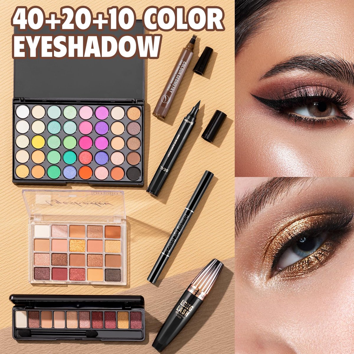 All-in-One Makeup Kit for Women & Teens: Foundation, Eyeshadow Palette, Brushes & More - Complete Makeup Set for Beginners, Gift for Mother's Day, Graduation Avelisse