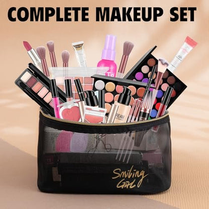 All-in-One Makeup Kit for Women & Teens: Foundation, Eyeshadow Palette, Brushes & More - Complete Makeup Set for Beginners, Gift for Mother's Day, Graduation Avelisse