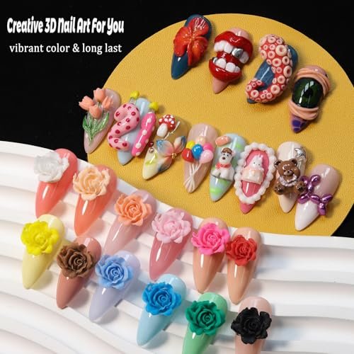 Fcozpjk 3D Sculpture Gel Kit - 12 Colors Non-Sticky Hand Builder Nail Gel with Silicone Carving Pen for Nail Art Flowers Modeling, Manicure Salon Supplies Avelisse