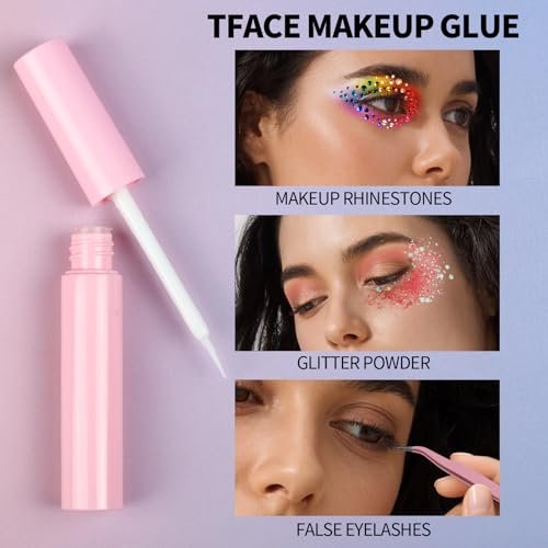 YGDZ Face Rhinestones Kit – Multicolor Face Eye Gems for Makeup, Face Jewels Set with Glue, Nail Gems, Body & Hair Rhinestones for Halloween & Party - görsel 10