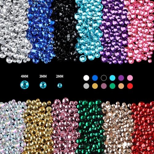 YGDZ Face Rhinestones Kit – Multicolor Face Eye Gems for Makeup, Face Jewels Set with Glue, Nail Gems, Body & Hair Rhinestones for Halloween & Party - görsel 14