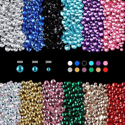 YGDZ Face Rhinestones Kit – Multicolor Face Eye Gems for Makeup, Face Jewels Set with Glue, Nail Gems, Body & Hair Rhinestones for Halloween & Party