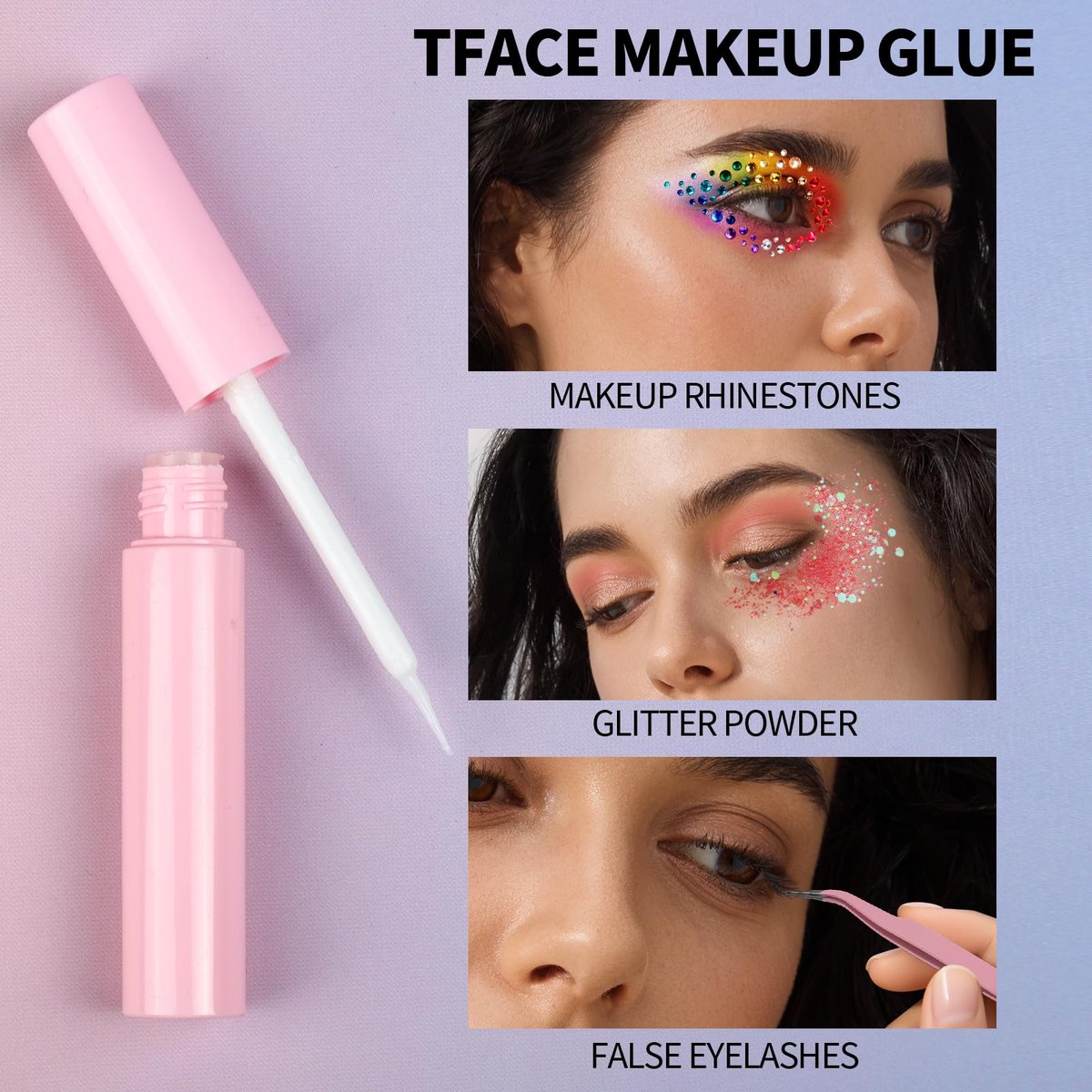 YGDZ Face Rhinestones Kit – Multicolor Face Eye Gems for Makeup, Face Jewels Set with Glue, Nail Gems, Body & Hair Rhinestones for Halloween & Party - görsel 9
