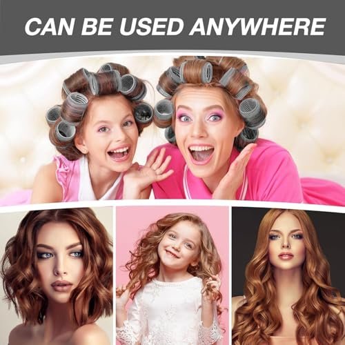 66 Pcs Hair Rollers for Women – Self Grip Rollers with Clips, 4 Sizes (60/48/36/25 mm) for Long, Medium & Short Hair, Includes Storage Bag and Comb - görsel 14