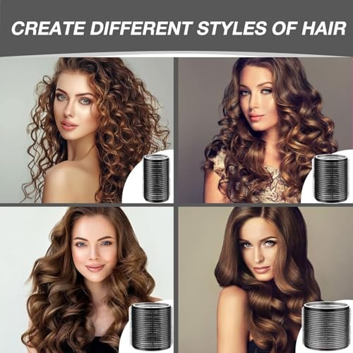66 Pcs Hair Rollers for Women – Self Grip Rollers with Clips, 4 Sizes (60/48/36/25 mm) for Long, Medium & Short Hair, Includes Storage Bag and Comb - görsel 6