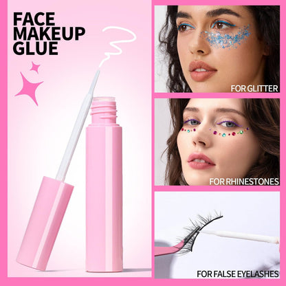 YGDZ Face Gems with Face Makeup Glue for Rhinestones - Multicolor Glass Face Jewels Stickers, Body Glue for Skin, Self Adhesive Rhinestones for Nail Art, Crafts