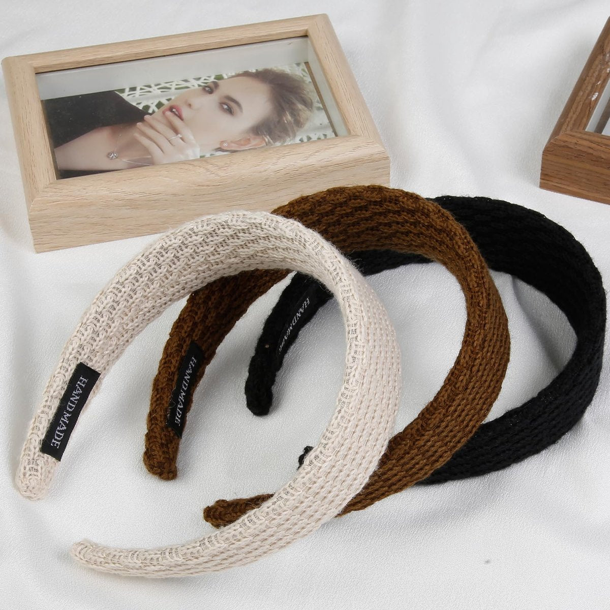 TEBIEKOY Knitted Headbands for Women - 4 Pack Non Slip Wide Hair Bands, Solid Color Elastic Hair Accessories for Girls Avelisse