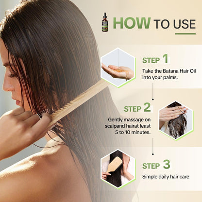 DCXC 100% Pure Batana Oil for Hair Growth - Natural Scalp Care & Hair Thickening Treatment | Revitalizes Damaged Hair, Reduces Breakage & Enhances Shine | Deep Conditioner for All Hair Types - 2oz Avelisse
