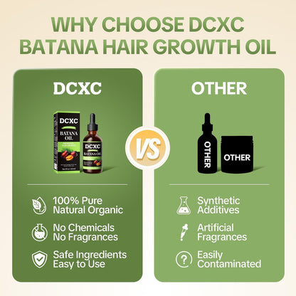 DCXC 100% Pure Batana Oil for Hair Growth - Natural Scalp Care & Hair Thickening Treatment | Revitalizes Damaged Hair, Reduces Breakage & Enhances Shine | Deep Conditioner for All Hair Types - 2oz Avelisse