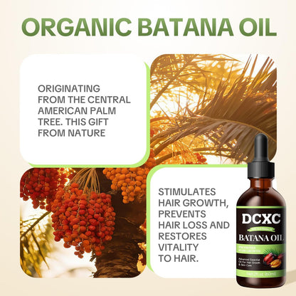 DCXC 100% Pure Batana Oil for Hair Growth - Natural Scalp Care & Hair Thickening Treatment | Revitalizes Damaged Hair, Reduces Breakage & Enhances Shine | Deep Conditioner for All Hair Types - 2oz Avelisse