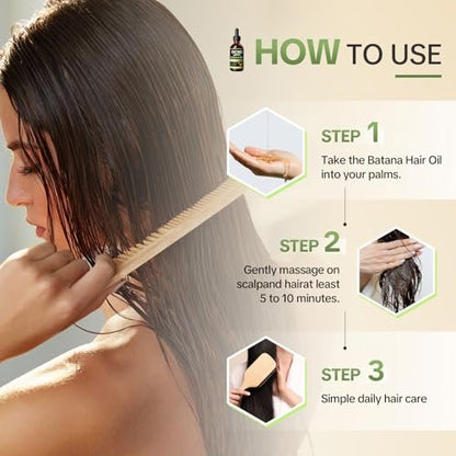 DCXC 100% Pure Batana Oil for Hair Growth - Natural Scalp Care & Hair Thickening Treatment | Revitalizes Damaged Hair, Reduces Breakage & Enhances Shine | Deep Conditioner for All Hair Types - 2oz Avelisse