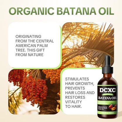 DCXC 100% Pure Batana Oil for Hair Growth - Natural Scalp Care & Hair Thickening Treatment | Revitalizes Damaged Hair, Reduces Breakage & Enhances Shine | Deep Conditioner for All Hair Types - 2oz Avelisse