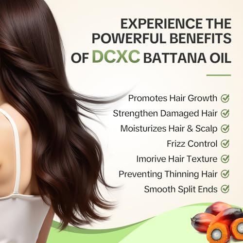 DCXC 100% Pure Batana Oil for Hair Growth - Natural Scalp Care & Hair Thickening Treatment | Revitalizes Damaged Hair, Reduces Breakage & Enhances Shine | Deep Conditioner for All Hair Types - 2oz Avelisse