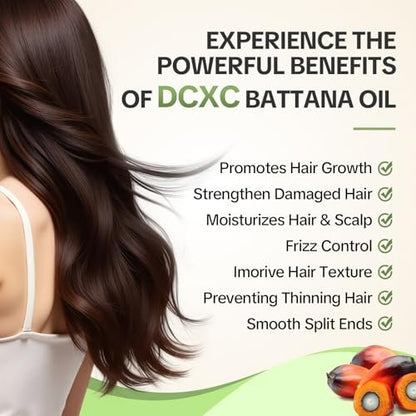 DCXC 100% Pure Batana Oil for Hair Growth - Natural Scalp Care & Hair Thickening Treatment | Revitalizes Damaged Hair, Reduces Breakage & Enhances Shine | Deep Conditioner for All Hair Types - 2oz Avelisse