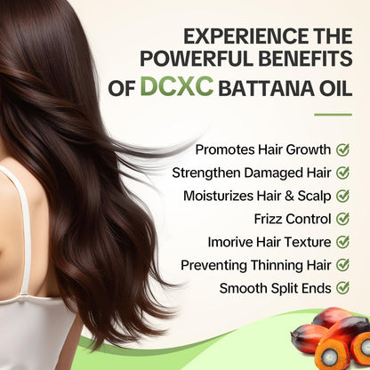 DCXC 100% Pure Batana Oil for Hair Growth - Natural Scalp Care & Hair Thickening Treatment | Revitalizes Damaged Hair, Reduces Breakage & Enhances Shine | Deep Conditioner for All Hair Types - 2oz Avelisse