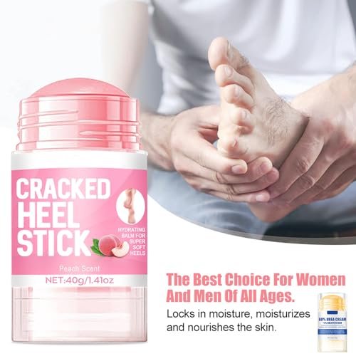HJXUQIME 2-Pack 60% Urea Hydrating Foot Cream – Anti-Cracking Moisturizer for Dry Cracked Feet & Hands (Aloe + Peach) - görsel 12
