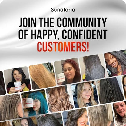 SUNATORIA Korean Keratin Hair Mask for Damaged Hair - Deep Conditioning Treatment with Hydrolyzed Silk, Argan Oil & 8 Amino Acids | Strengthens, Smooths & Nourishes, Sulfate-Free | 8.4 fl oz Avelisse