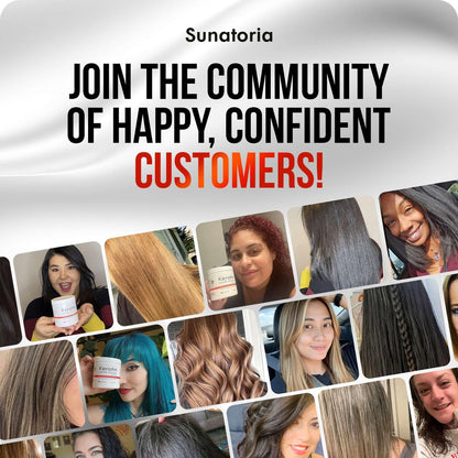 SUNATORIA Korean Keratin Hair Mask for Damaged Hair - Deep Conditioning Treatment with Hydrolyzed Silk, Argan Oil & 8 Amino Acids | Strengthens, Smooths & Nourishes, Sulfate-Free | 8.4 fl oz Avelisse