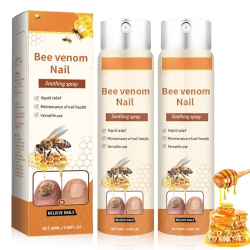 2-Pack Bee Venom Nail Soothing Spray - Advanced Nail Repair & Nourishing Treatment for Toenails and Fingernails Avelisse