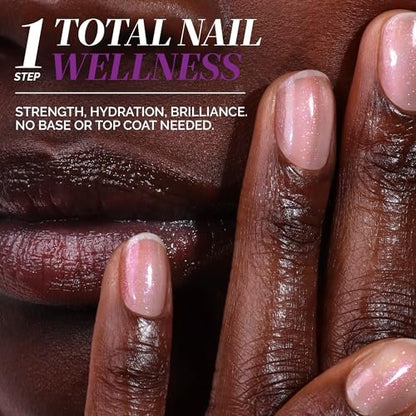 LONDONTOWN Glow Getter Nail Luminizer – One-Step Nail Treatment with Hexanal & Shimmer for Stronger, Healthier, Glossier Nails, No Base or Top Coat Needed, 0.4 Fl Oz