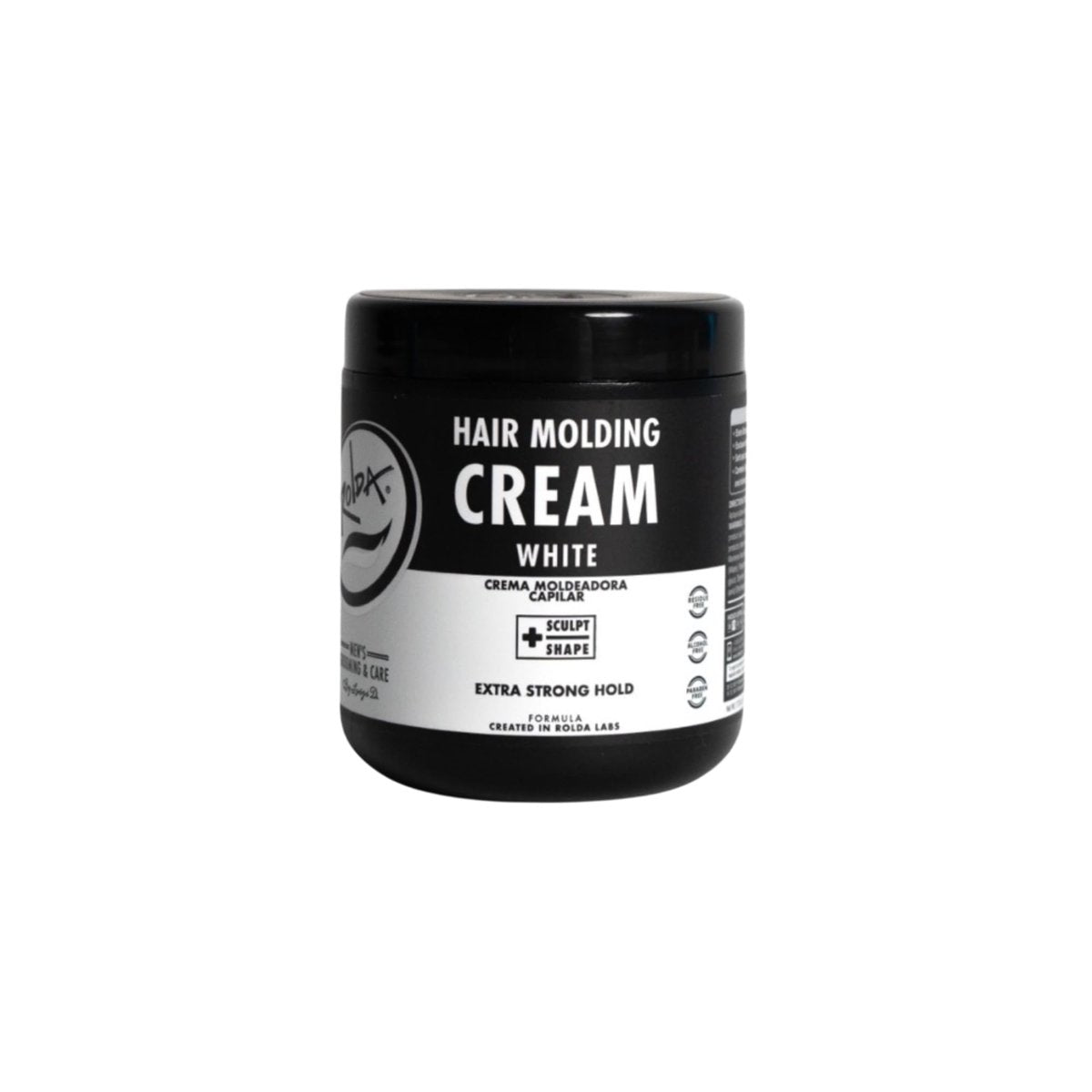 Rolda White Molding Hair Cream for Men - Curl-Defining Styling Cream with Medium-Strong Hold, Natural Finish, Medium Shine, Anti-Frizz & Moisturizing - Alcohol & Paraben-Free (17.6 oz) Avelisse