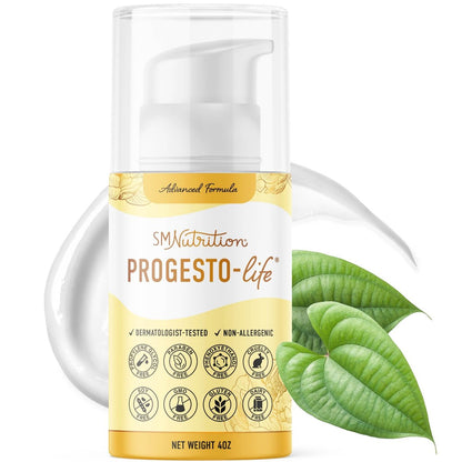 SMNutrition Advanced Progesto-Life Balancing Skin Cream for Women - 4 oz, Dermatologist-Tested, Hypoallergenic, Cruelty-Free Moisturizer Avelisse