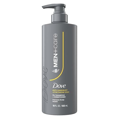 Dove Men+Care 2-in-1 Shampoo + Conditioner Anti-Dandruff, Pyrithione Zinc, 18 oz