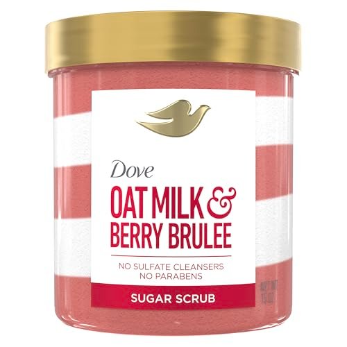 Dove Sugar Body Scrub Oat Milk & Berry Brulee - Exfoliating and Hydrating Body Scrub for Women, 15 oz Avelisse