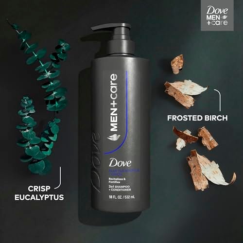 DOVE MEN + CARE Shampoo Eucalyptus & Birch 18 fl oz - Revitalizes & Fortifies for Real Hair Strength - görsel 10